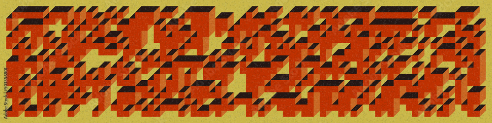 Implementation of Edward Zajec’s “Il Cubo” from 1971. Essentially a Truchet tile set of 8 tiles and rules for placement art illustration Implementation of Edward Zajec’s “Il Cubo” from 1971. Essentially a Truchet tile set of 8 tiles and rules for placement art illustration