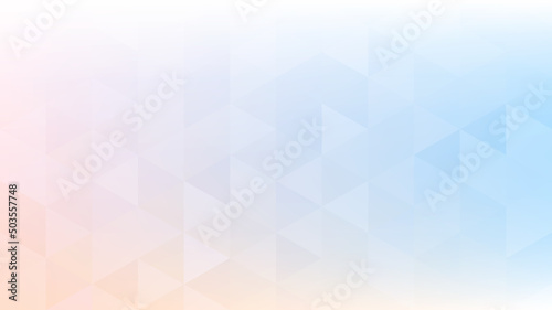 Very light orange and pale blue background. Subtle pattern