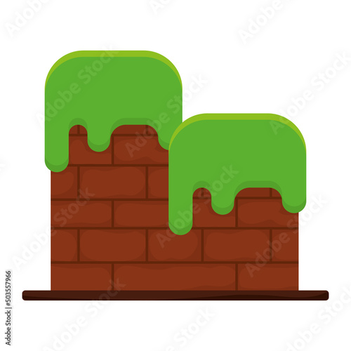 Isolated walls marios videogame vector illustration photo