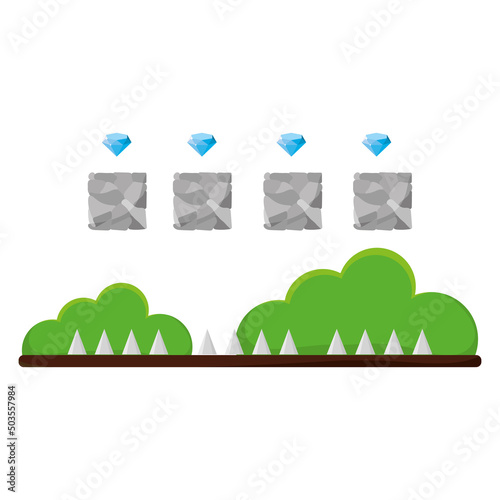 Isolated walls marios videogame vector illustration photo