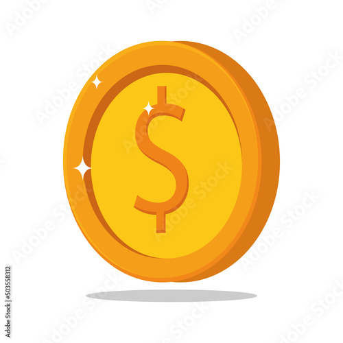 Isolated coin marios videogame vector illustration photo