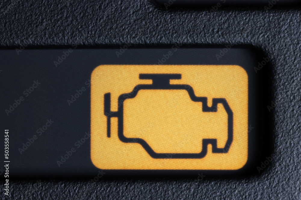 engine warning light in car dashboard Stock Photo Adobe Stock