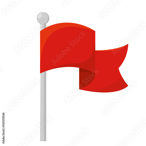 Isolated red flag marios videogame vector illustration photo