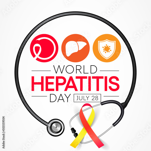 World Hepatitis day is observed every year on July 28, When the liver is inflamed or damaged, its function can be affected and certain medical conditions can cause hepatitis. Vector illustration