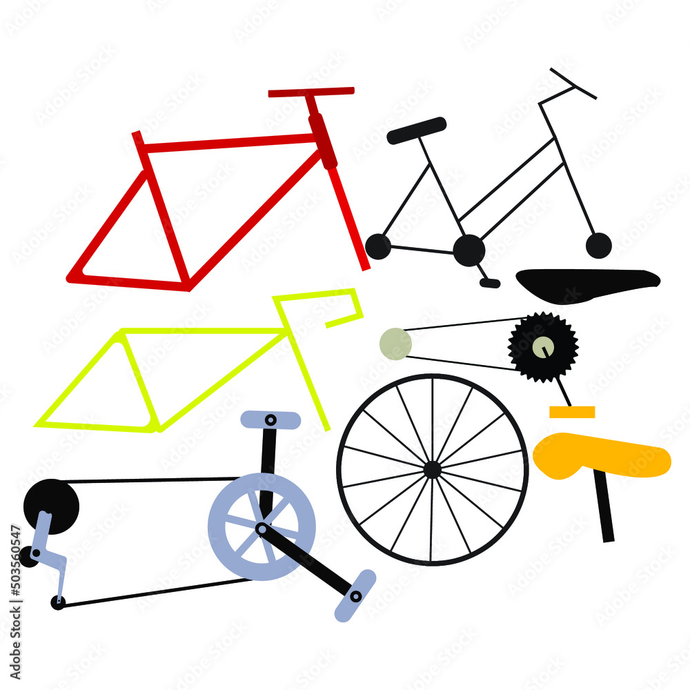 Bicycle Parts Vector