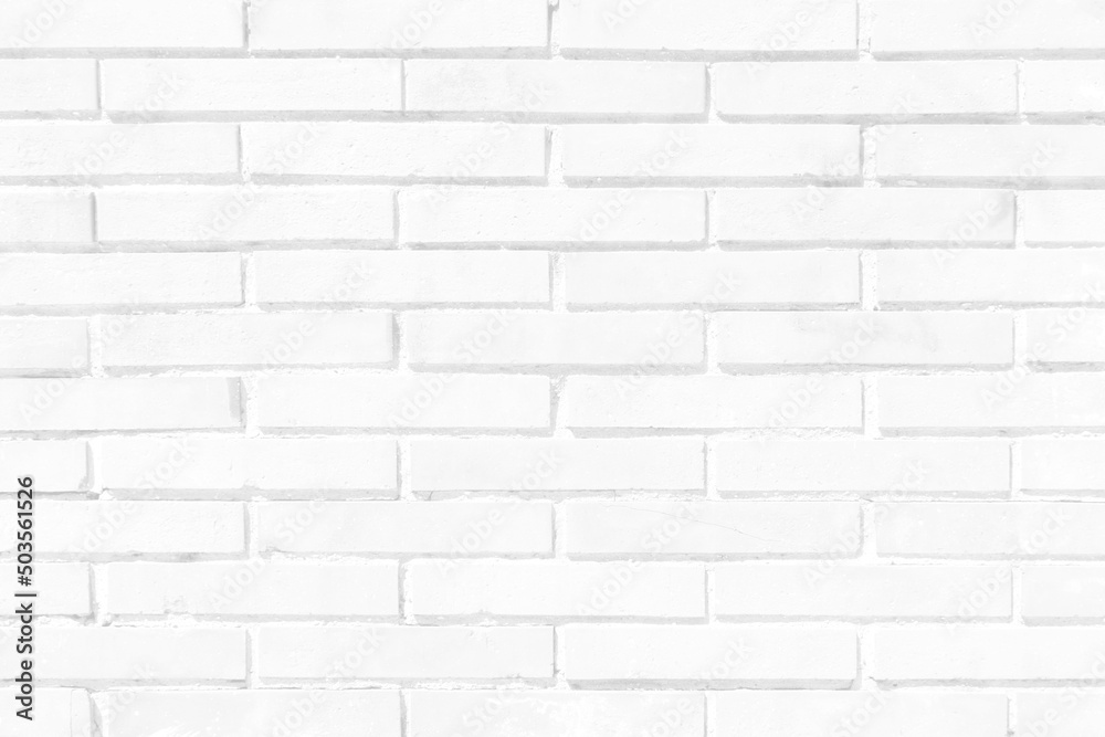 White brick wall background texture. Stone white wall