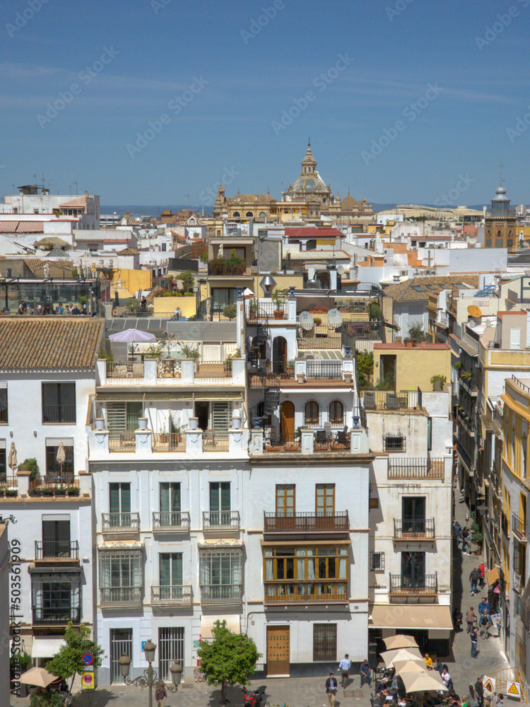 Architecture of the Town of  Seville in Andalusia, Spain