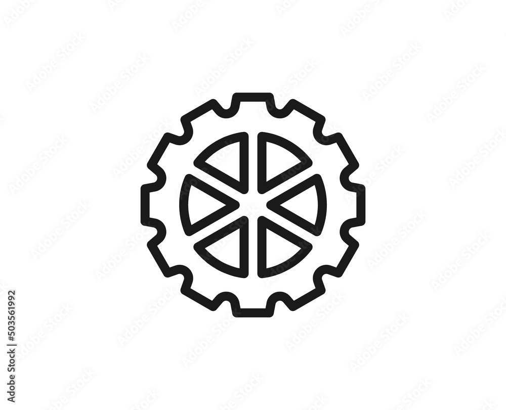 Gear flat icon. Single high quality outline symbol for web design or mobile app. Gear thin line signs for design logo, visit card, etc. Outline pictogram EPS10 Gear flat icon. Single high quality outline symbol for web design or mobile app. Gear thin line signs for design logo, visit card, etc. Outline pictogram EPS10