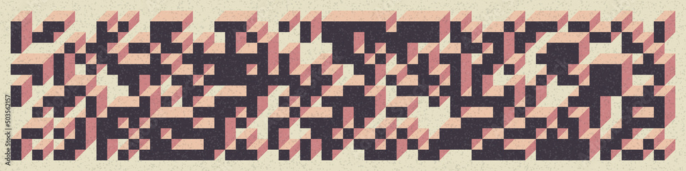 Implementation of Edward Zajec’s “Il Cubo” from 1971. Essentially a Truchet tile set of 8 tiles and rules for placement art illustration Implementation of Edward Zajec’s “Il Cubo” from 1971. Essentially a Truchet tile set of 8 tiles and rules for placement art illustration