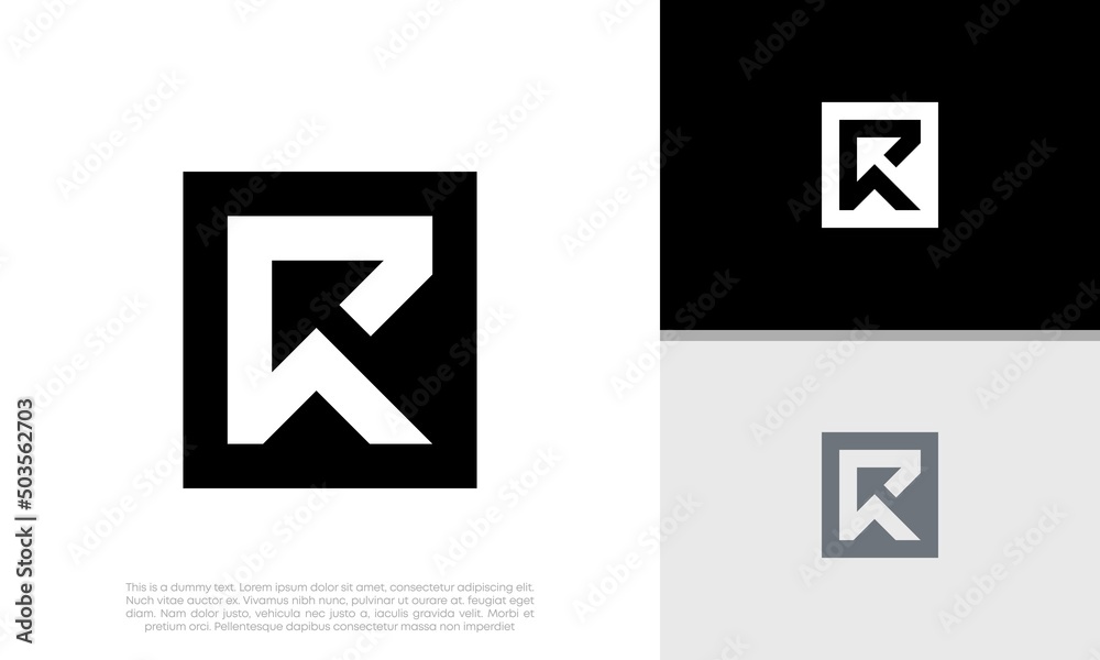 Initials R logo design. Initial Letter Logo. Initials R logo design. Initial Letter Logo.