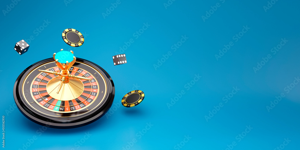 Premium Vector  Online casino play now concept with 3d roulette
