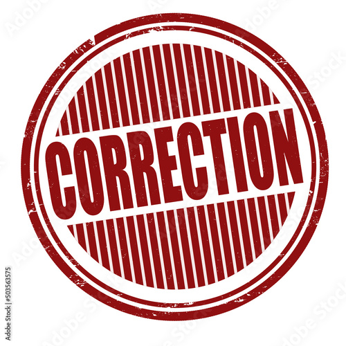 Correction grunge rubber stamp
