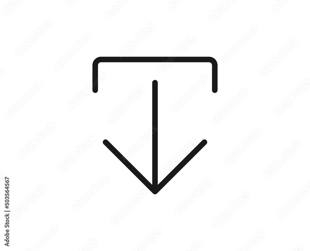 Black line icon on white background Black line icon on white background