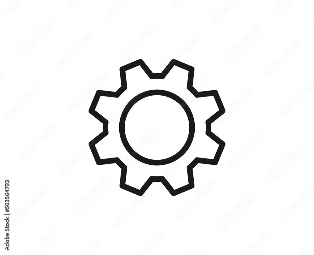 Gear flat icon. Single high quality outline symbol for web design or mobile app. Gear thin line signs for design logo, visit card, etc. Outline pictogram EPS10 Gear flat icon. Single high quality outline symbol for web design or mobile app. Gear thin line signs for design logo, visit card, etc. Outline pictogram EPS10