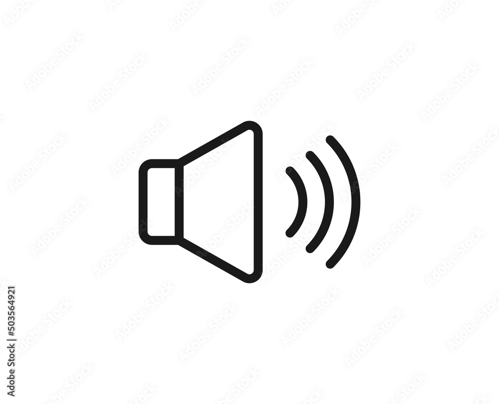 Megaphone icon concept. Modern outline high quality illustration for banners, flyers and web sites. Editable stroke in trendy flat style. Line icon of megaphone