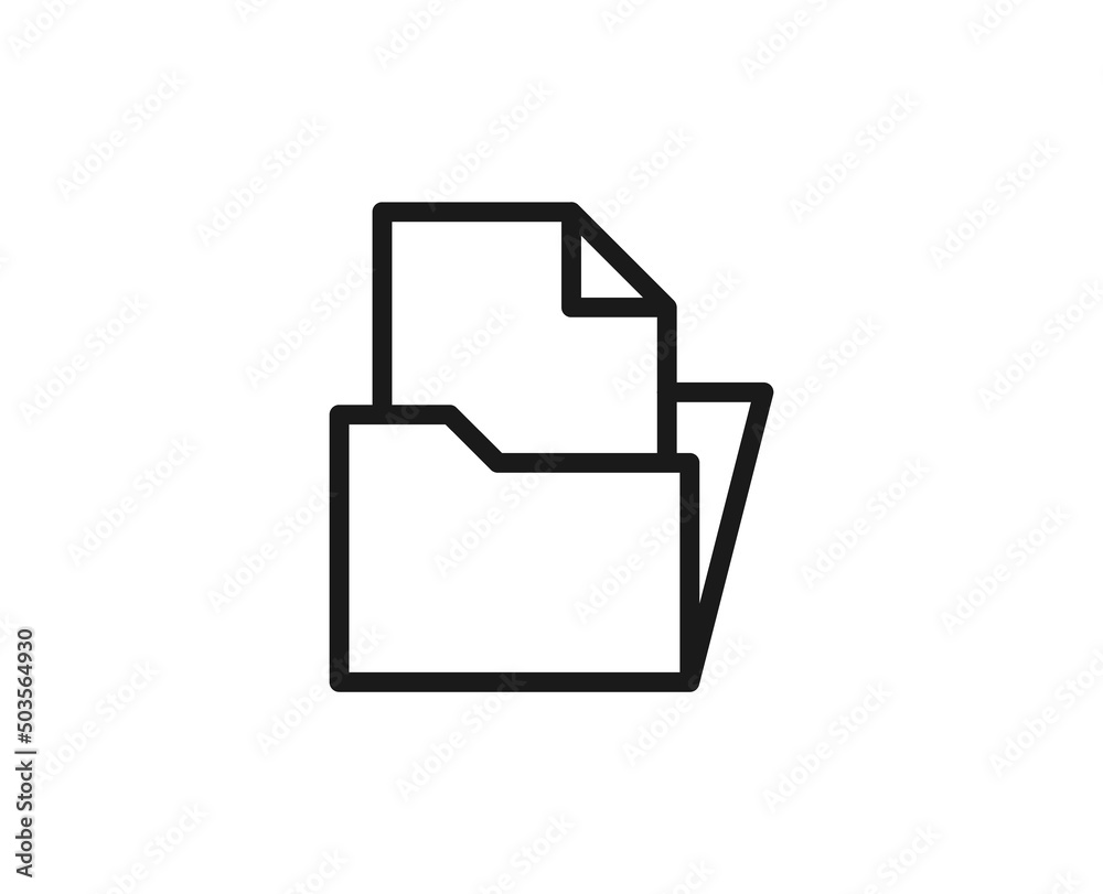 Paper line icon. High quality outline symbol for web design or mobile app. Thin line sign for design logo. Color outline pictogram on white background