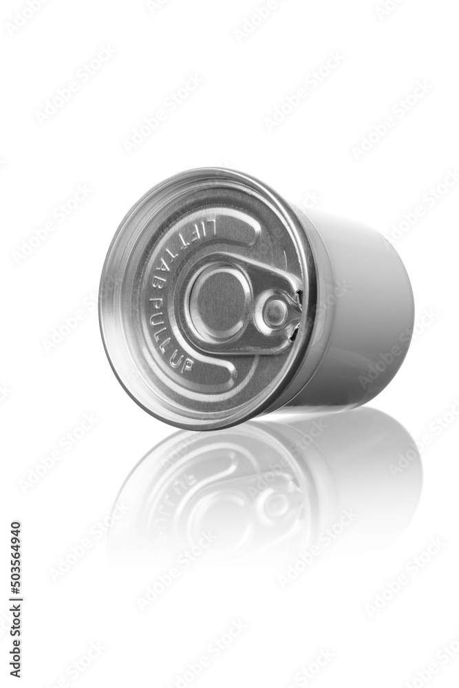 white cream or face mask in transparent package with metal tin lid, isolated on white background with reflection white cream or face mask in transparent package with metal tin lid, isolated on white background with reflection