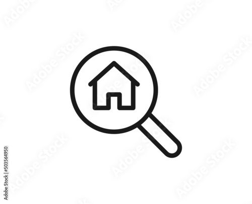 Constraction line icon on white background