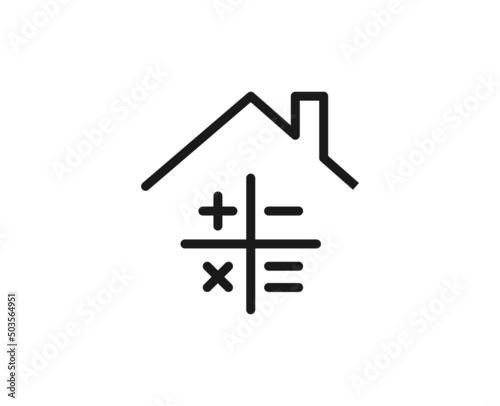 Constraction line icon on white background