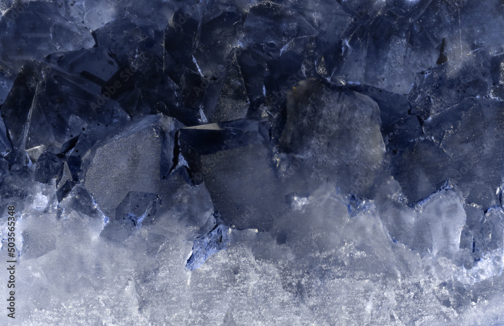 blue quartz macro background - obrazy, fototapety, plakaty 