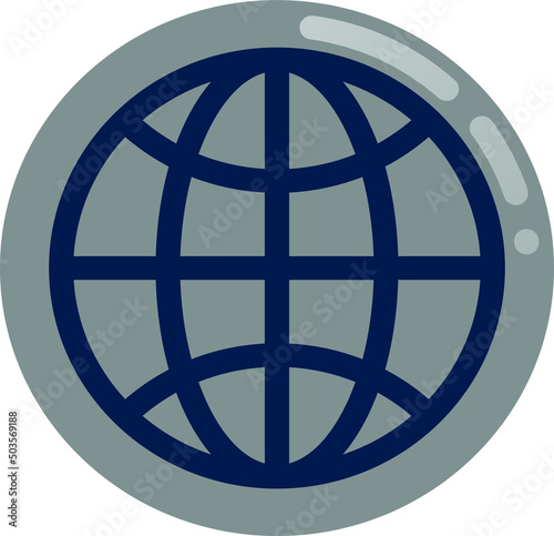 globe icon button