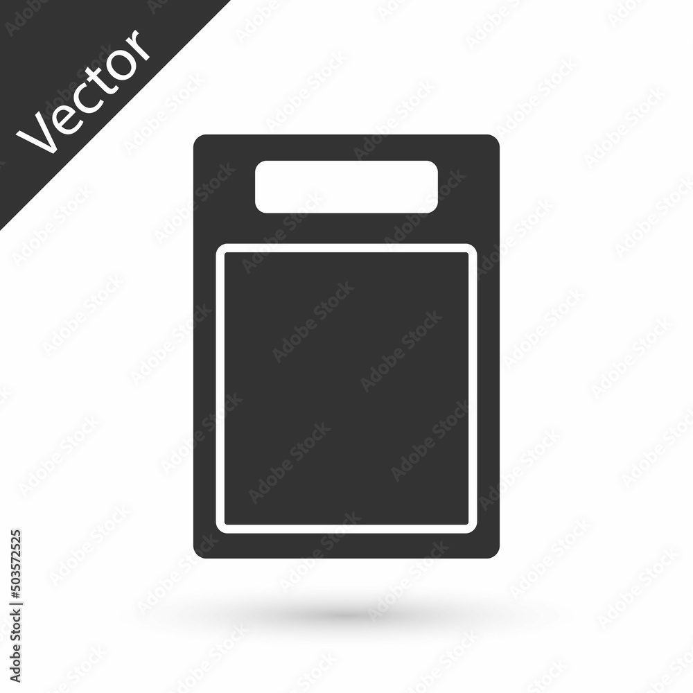 Grey Cutting board icon isolated on white background. Chopping Board symbol. Vector Grey Cutting board icon isolated on white background. Chopping Board symbol. Vector