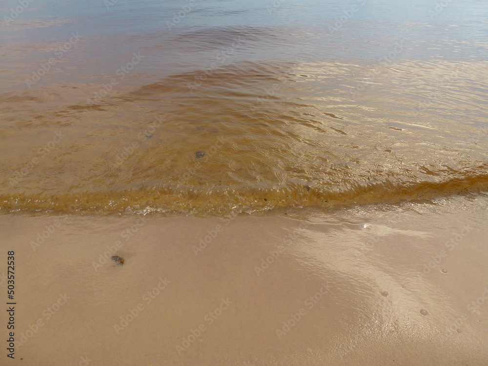 reflection water and sand, rider