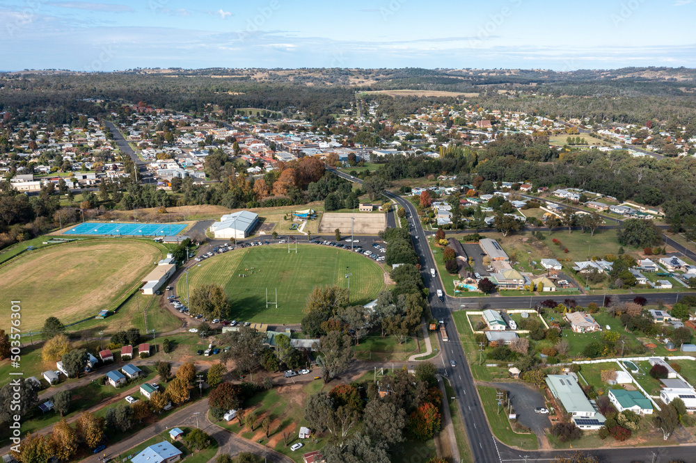The northern New South Wales town of  Coonabarabran , Australia.