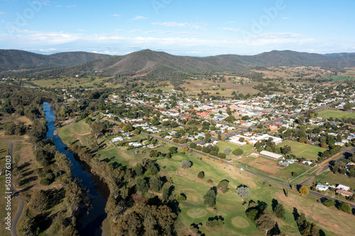 The northern New South Wales town of  Bingara on the Gwydir river. photo