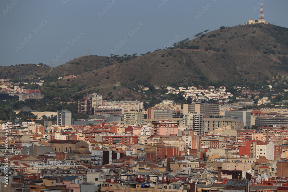 Barcelona, Spain - september 28th 2019: View of Barcelona, seen from Museu Nacional