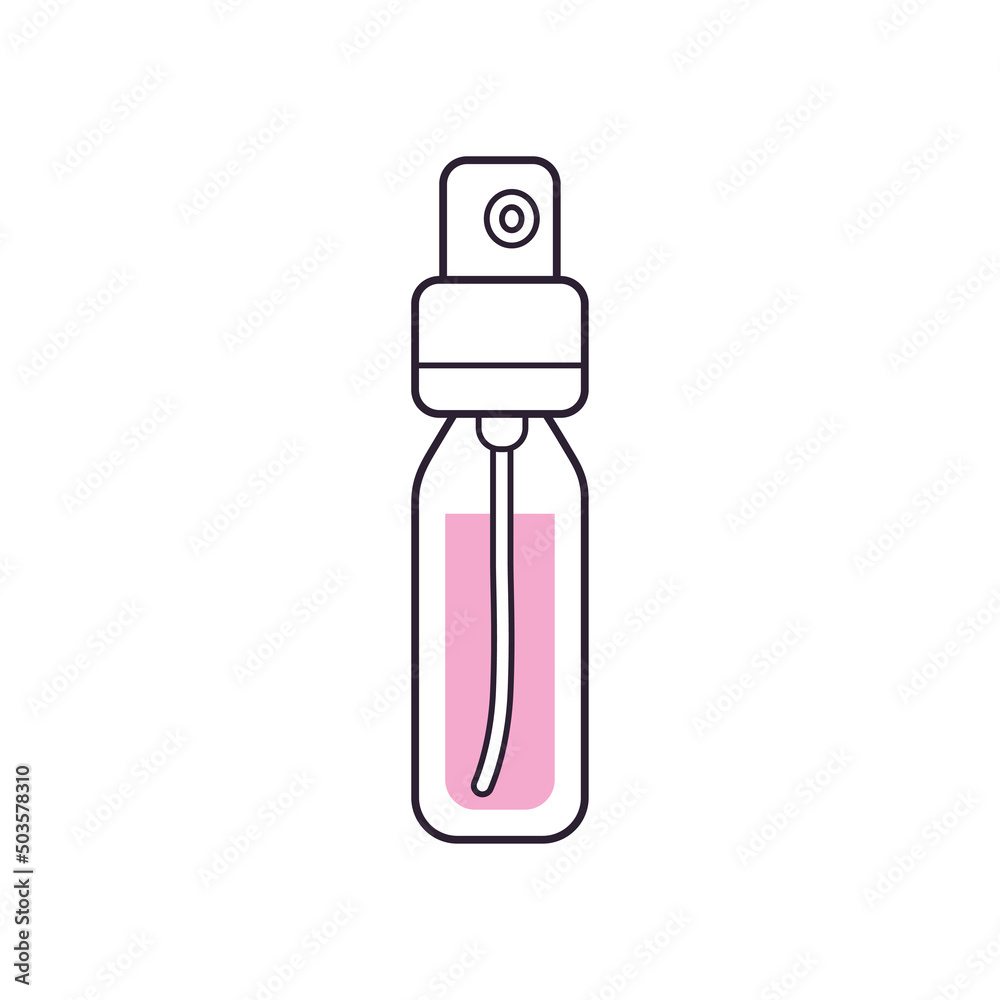 Small perfume fragrance sample spray bottle tester isolated vector Small perfume fragrance sample spray bottle tester isolated vector
