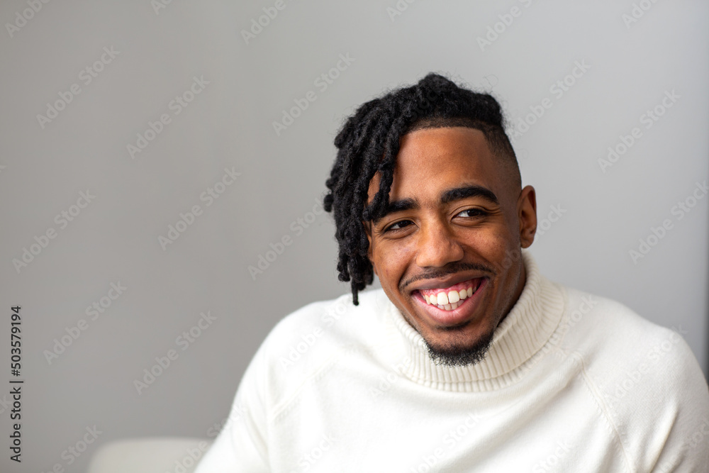Portrait of A Young African American Man Smiling
