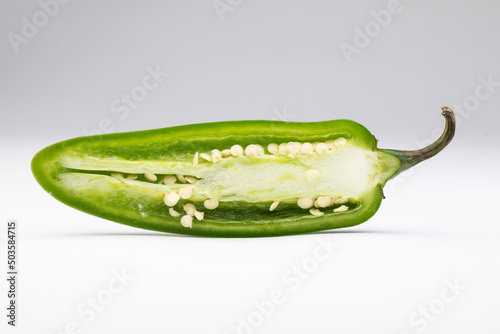 Jalapeno pepper also known as cuaresmeno pepper.  Capsicum Annuum photo