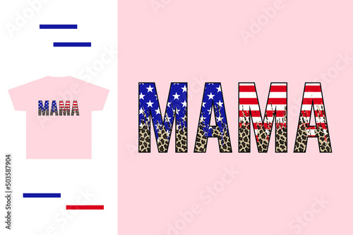  American mama t shirt design photo