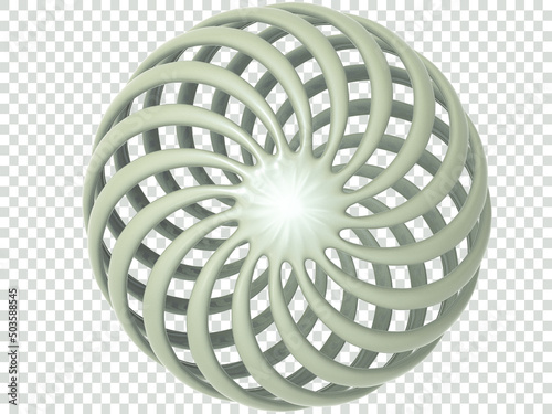 abstract 3d sphere isolated png