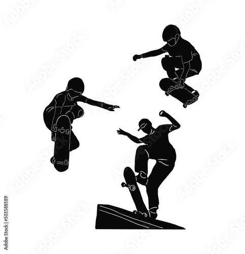 vector illustration karate dancing and muaythai