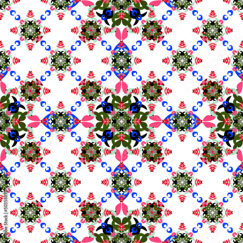Geometric ethnic seamless oriental pattern traditional Design decorating background,carpet,wallpaper,clothing,wrapping,Batik,fabric,Vector fashion style. Beautiful seamless gift wrapping paper pattern
