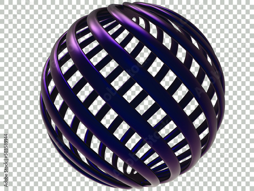 3d abstract sphere isolated png
