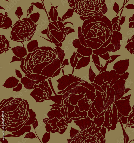Seamless rose graphic Pattern, texture pattern for fabric and wallpaper, for design and decoration.