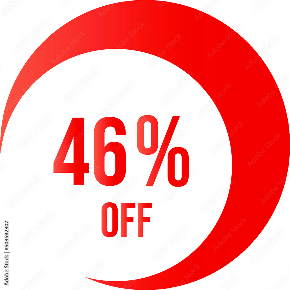 46 percent off with orange vector off circle format 46 percent off with orange vector off circle format