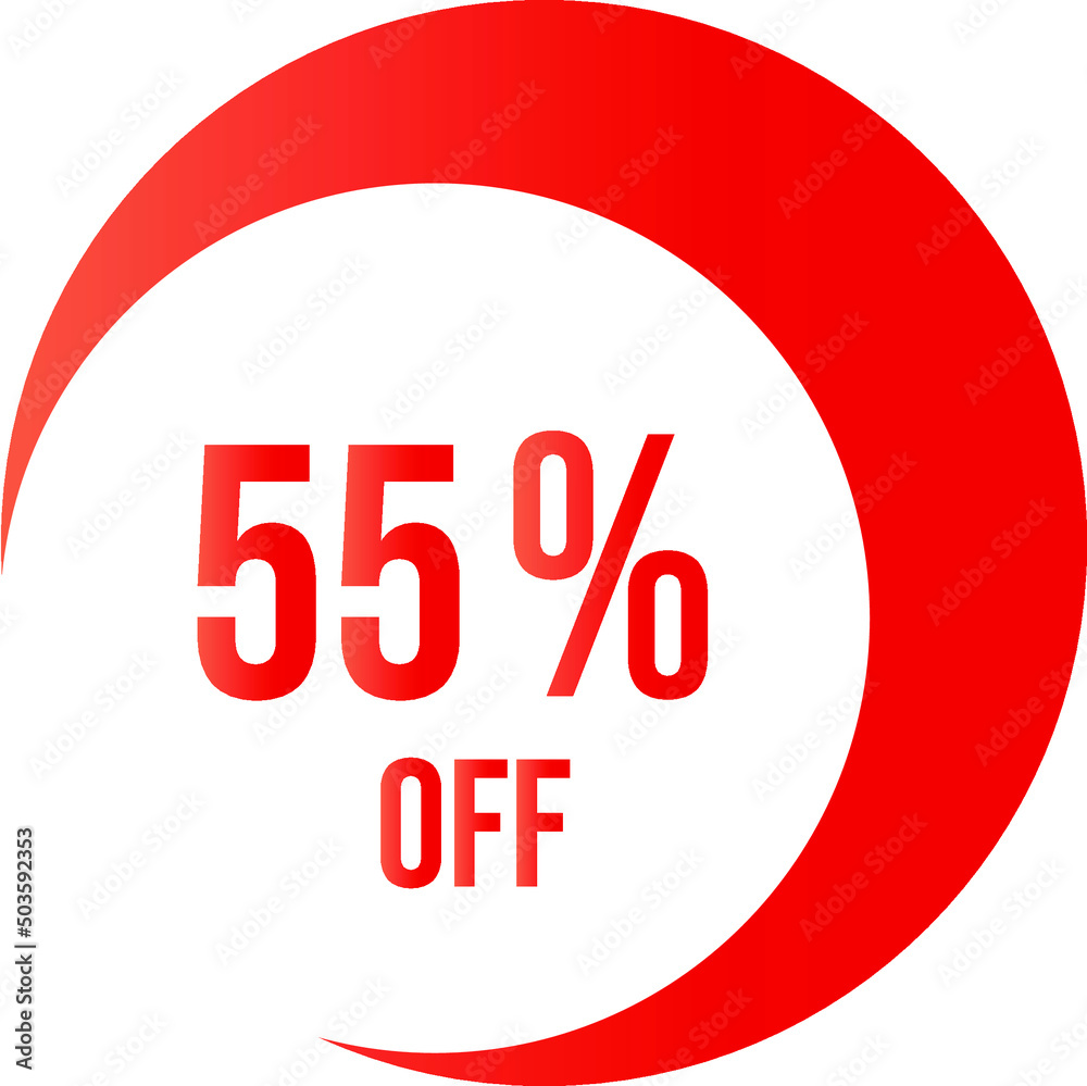 55 percent off with orange vector off circle format 55 percent off with orange vector off circle format