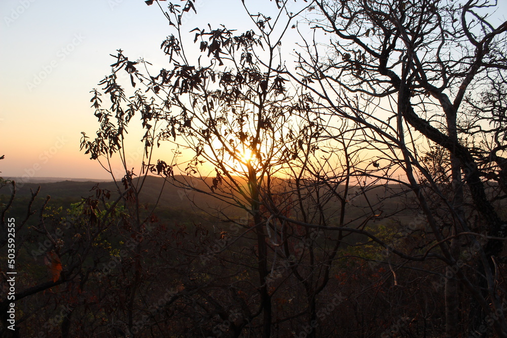 Obraz premium sunset in the mountains