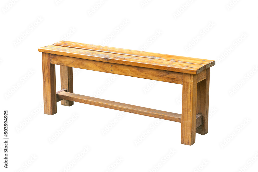 Wooden bench isolated on white background Wooden bench isolated on white background