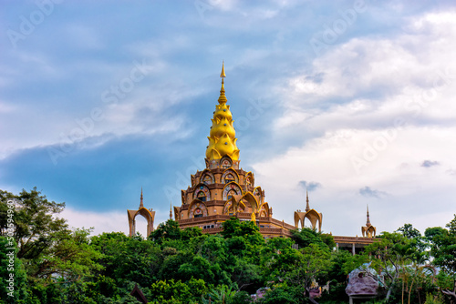 Beautiful temple is name Wat Phra Thart Pha Son Kaew Located in Khao Kho, Phetchabun province of Thailand. Temple of public.