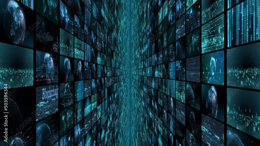 technology big data infinity background
