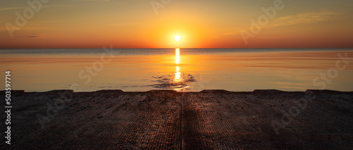 sunset over the sea