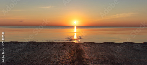 sunset over the sea