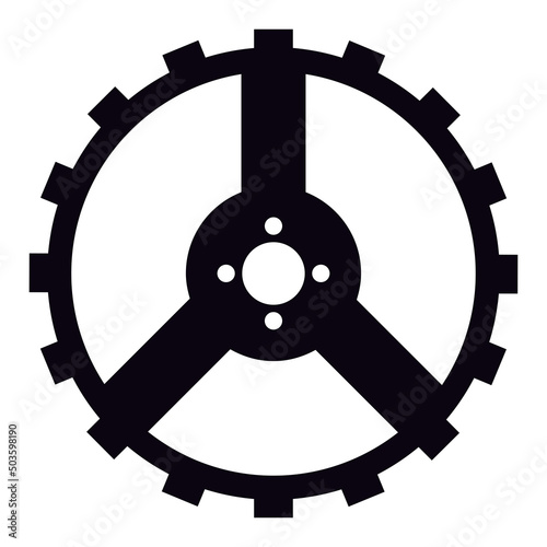 gear machine silhouette style