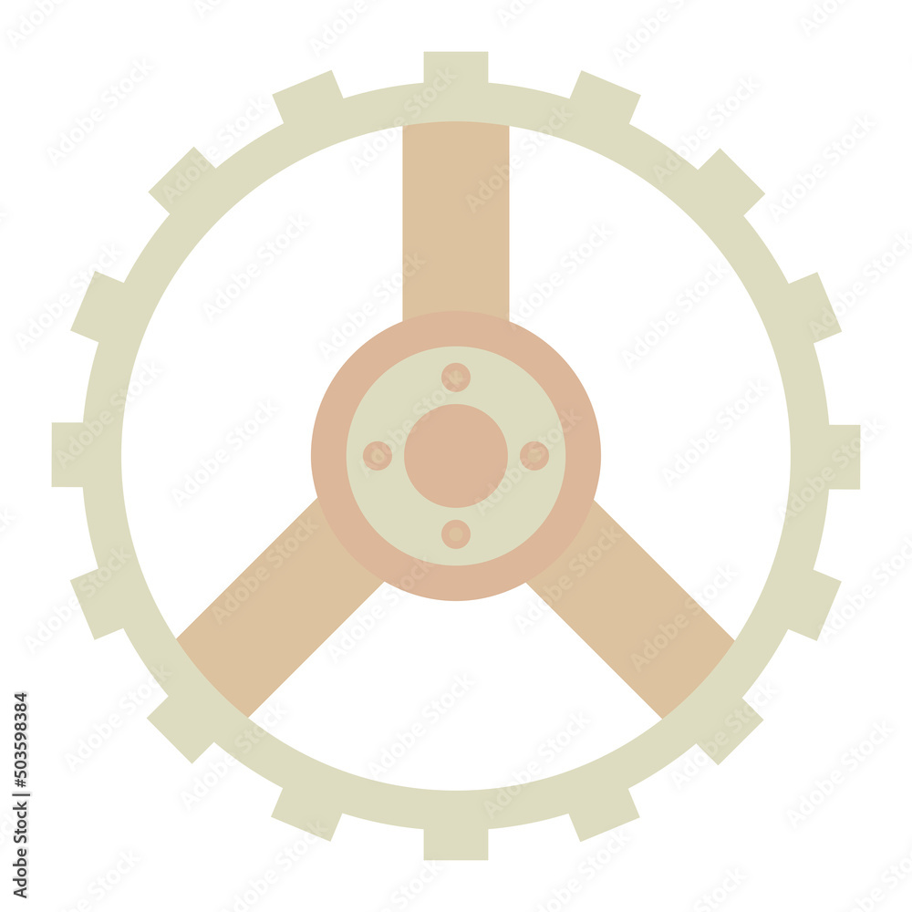 Obraz premium beige gear cog machine