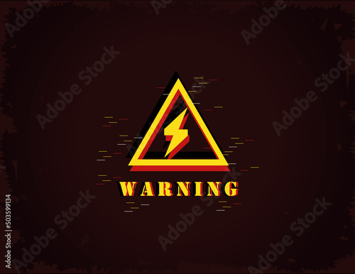 triangle warning signal poster